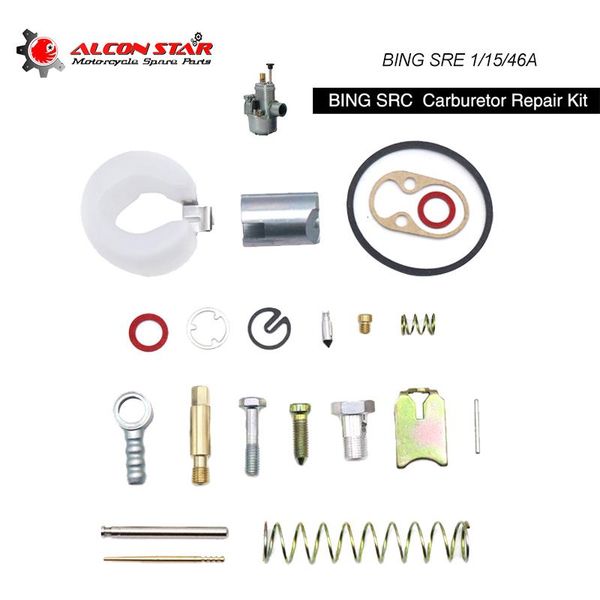 

motorcycle fuel system alconstar bing sre 1/15/46a repair kit for puch dax maxi sport luxe port carburettor 15mm carburetor