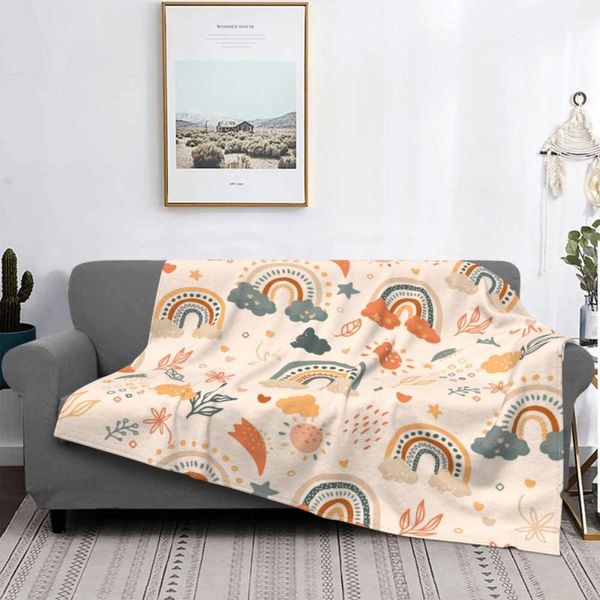 

blankets boho cartoon kid throw for chair warm microfibre blanket christmas gifts
