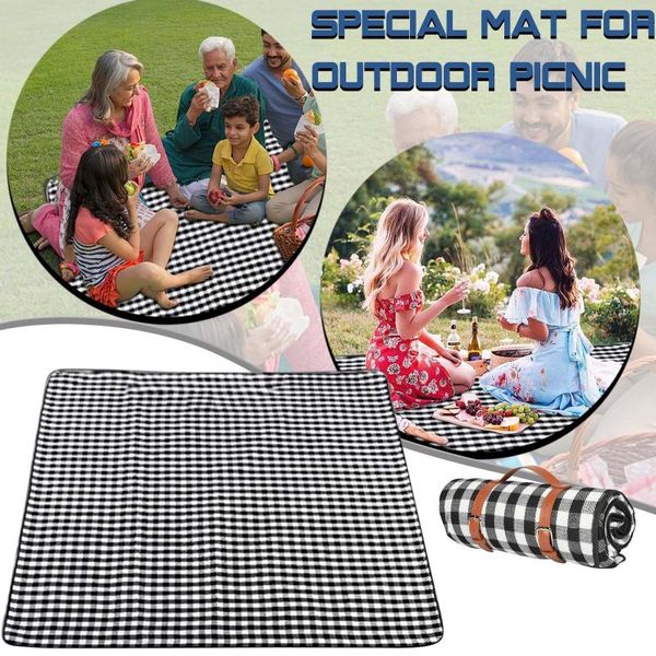 

carpets thicken plaid outdoor foldable waterproof picnic mat fashion pad breathable soft portable camping travel beach blanke