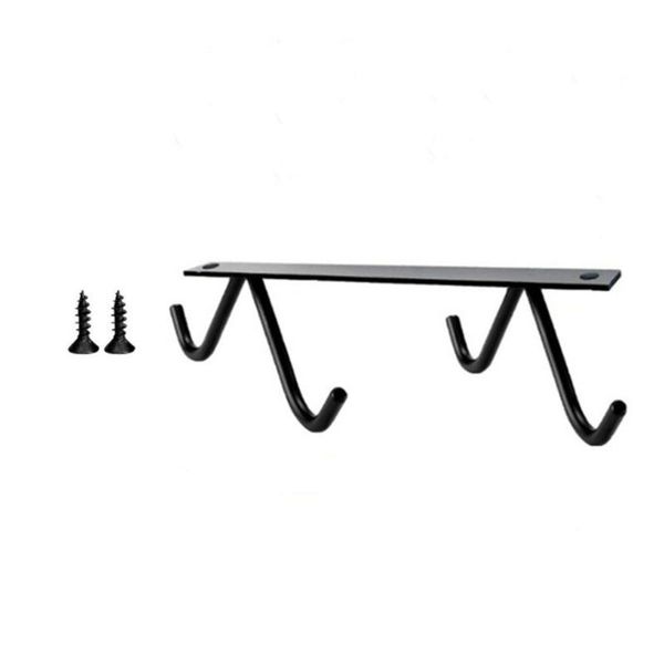 

hooks & rails 1 set of household storage hook kitchen mug shelf spoon hanging (black)