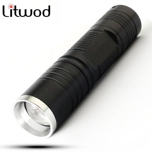

litwod z20s5 xml t6 l2 led torch 3800 lumens adjustable zoom focus lamp aluminum penlight black 5 switch model flashlights torche torches