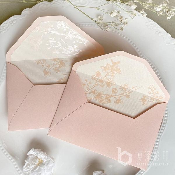 

gift wrap 4pcs/lot wedding invitations envelopes pink romantic bridal greeting card event party birthday supplies