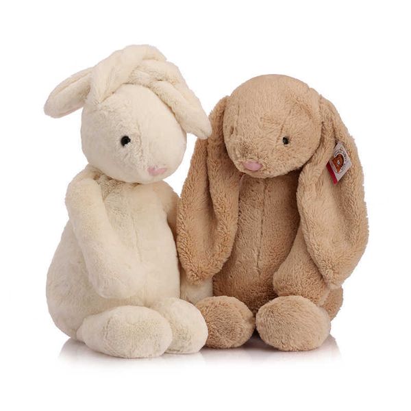 Bambola di coniglio del fumetto Giocattoli morbidi di peluche Simpatiche orecchie lunghe Coniglietto placare giocattolo per bambini Simpatici peluche di peluche Giocattoli per dormire per bambini Q0727