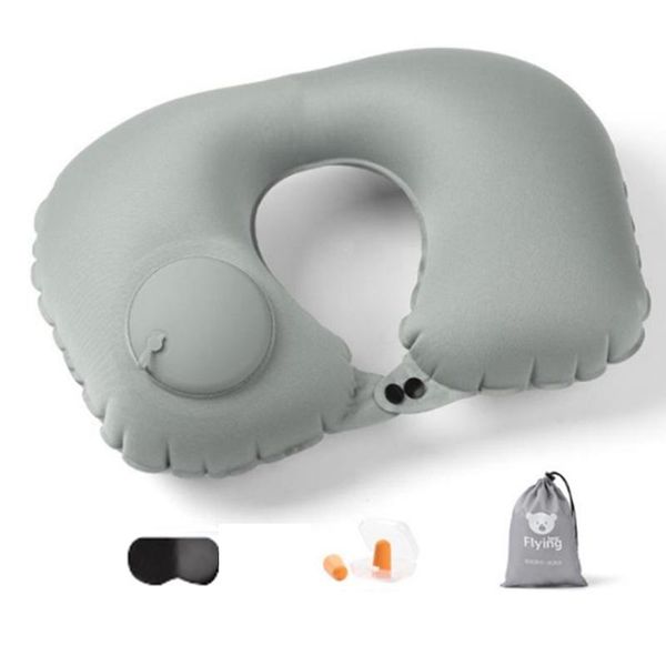 

pillow inflatable neck pillow, fully adjustable for airplane travel, car, bus and rail travel