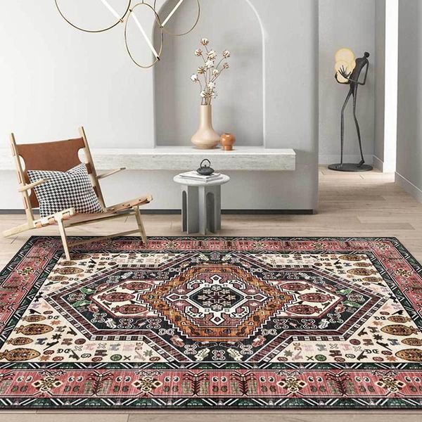 

carpets retro persian style bedroom carpet and rug morocco ethnic geometric living room table non-slip floor mat kitchen hallway tapete