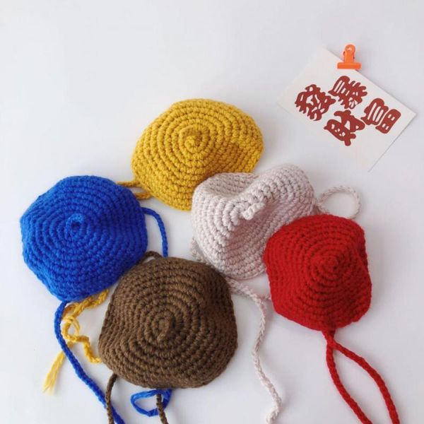 

caps & hats 0-7 y born pography props hat star knitted cap baby accessories, Yellow