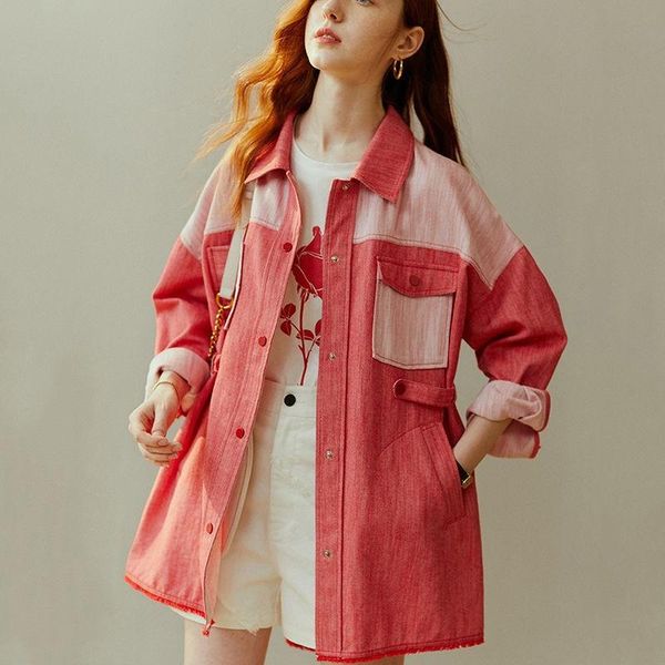 

women's jackets elegant red designer pockets woman jacket single breasted fashion korean coats women 2021 summer streetwear loose outer, Black;brown