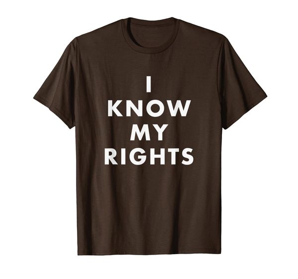 

i know my rights shirt, White;black