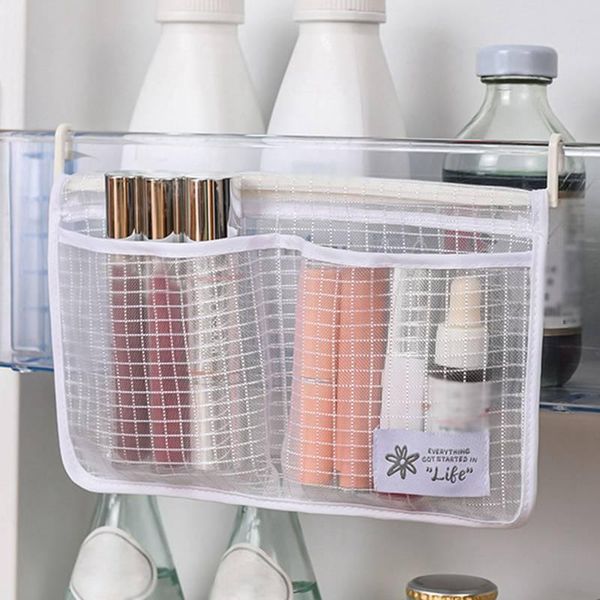 

storage bags refrigerator bag double compartment hanging kitchen classification vegetable organizer pouch 13