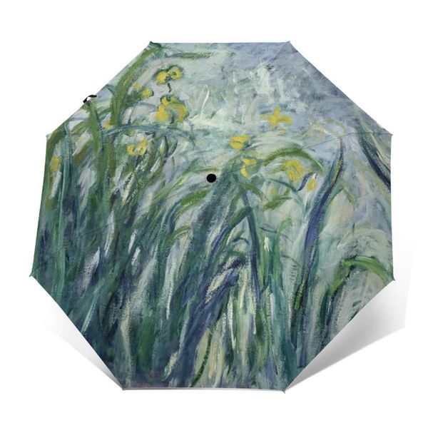 

umbrellas monet umbrella wind proof automatic beautiful print reinforced fishing