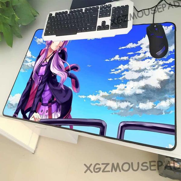 

mouse pads & wrist rests xgz anime large size pad 900x400mm cute japanese girl black lock edge computer table mat rubber non-slip for dota 2