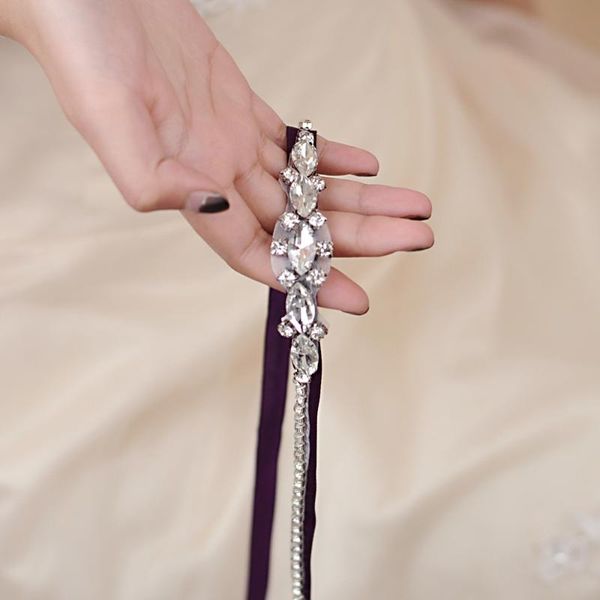 

wedding sashes amorarsi s386 simplicity shiny rhinestone belts bride dress accessories women's sash bridesmaid decoration handmade, White