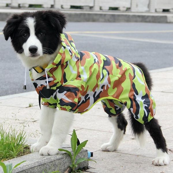 

dog apparel camouflage small medium large raincoat waterproof pet jumpsuit clothes clothing for teddy poodle chihuahua