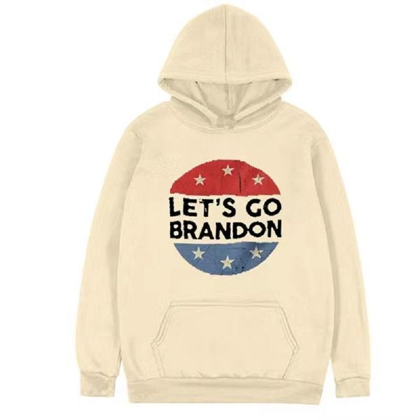 

men's hoodies & sweatshirts 2021 fashion lets go brandon letter ptint men women long sleeve hooded casual autumn streetwear clothes, Black