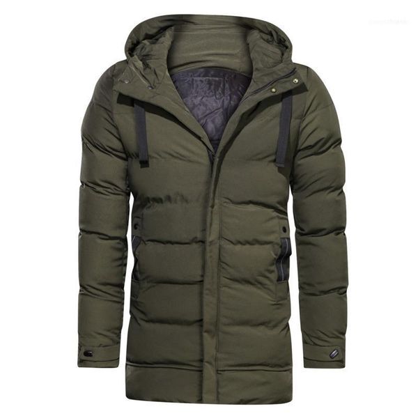 

men's down & parkas winter jacket men long thick cotton hooded waterproof jackets male multi-pocket outwear coat parka hombre1, Black