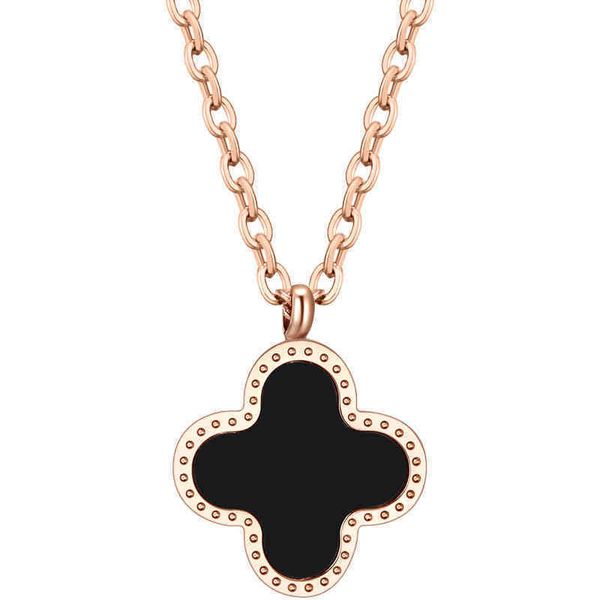 

wholale ladi clover shell pendant stainls steel 18k gold women necklace, Silver