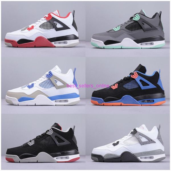 

jumpman 4 military blue varsity red 2021 toro bravo black white mens basketball shoes sports 4s trainers men sneakers