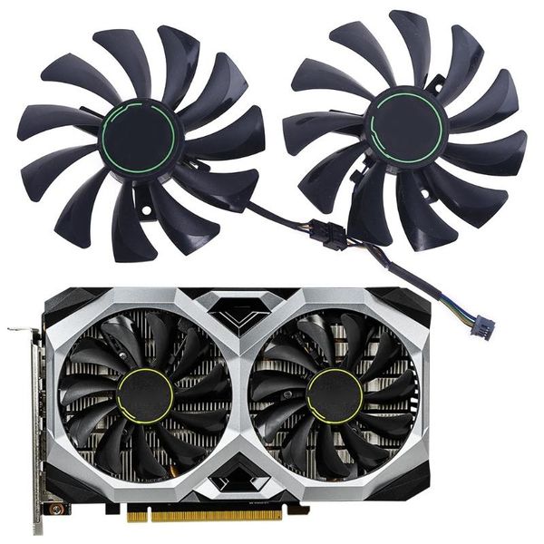 

pair ha9010h12f-z 4pin cooler fan replacement for msi gtx 1060 1660ti rtx 2060 ventus xs c graphics card j0pb fans & coolings