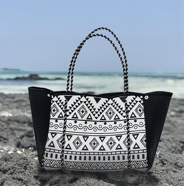 

factory wholesale fashion lady hand diving material beach bag