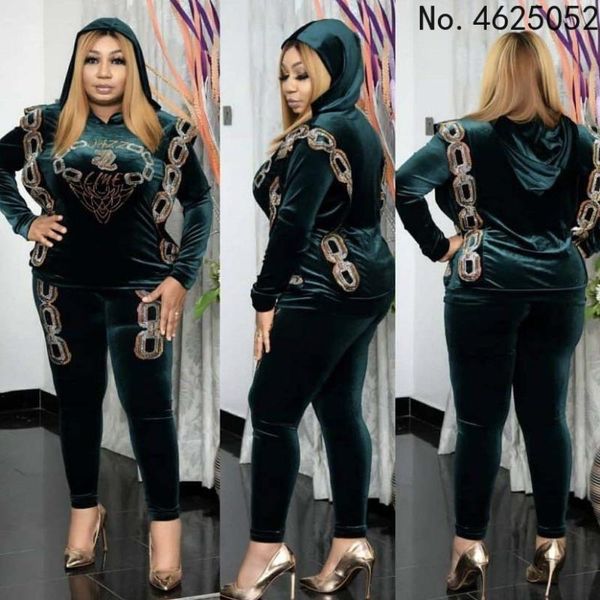 

ethnic clothing two piece set tracksuit women fall winter clothes african dresses for 2021 christmas sweatsuits hoodie pants sets, Red