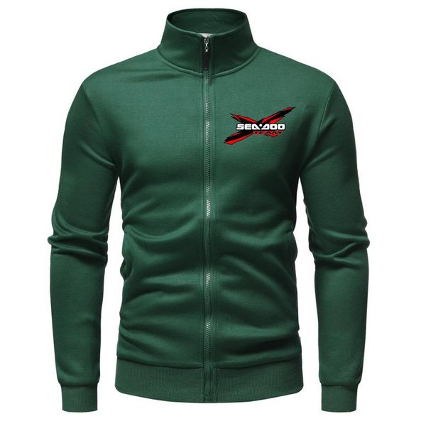 

men's jackets 2021 seadoo brand men autumn and winter harajuku style zip cool jacket casual hip hop solid color delicate, Black;brown