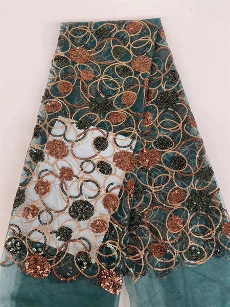 

ribbon african lace fabric 2021 french sequin embroidery nigeria j3655, Pink;blue