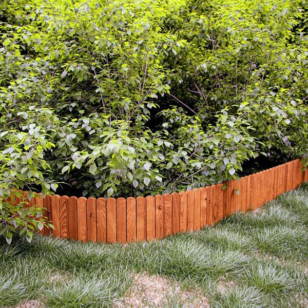 

garden retro original wood color plug-in fence ldyllic vintage gardening decorative pine impregnated christmas fencing, trellis & gates