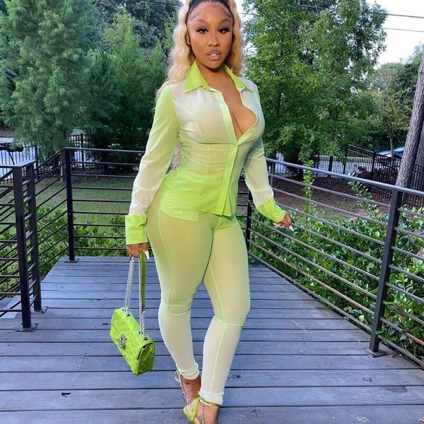 

gradient 2 piece sets womens outfits shirt and pants set sweat suits club birthday matching for women clothing women's tracksuits, Gray