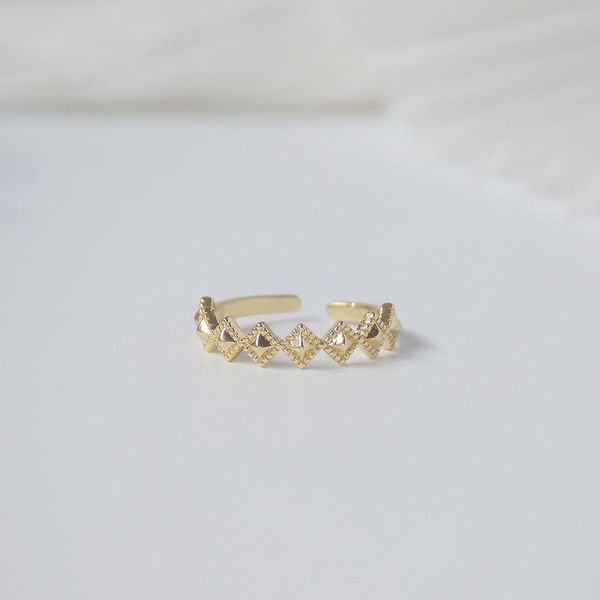 

14k real gold plated fashion jewelry micro-inlaid zircon diamond simple rings for woman party daily elegant open double ring cluster, Golden;silver