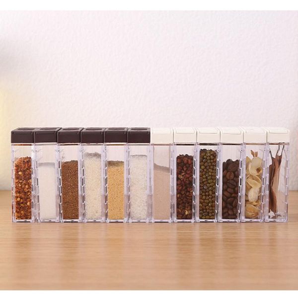 

storage bottles & jars kitchen spice jar seasoning box bottle transparent salt and pepper cumin powder spicetools