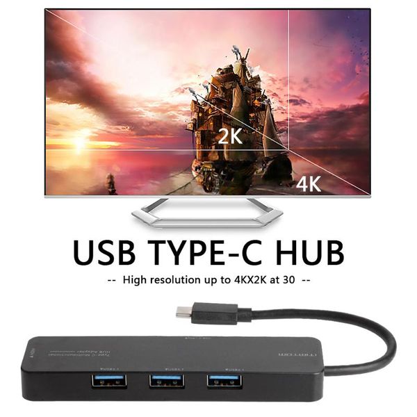 

hubs laptablet phone hub -compatible pd power 3 usb 3.1 type-c set usb3.0 4k converter for household computer safety parts