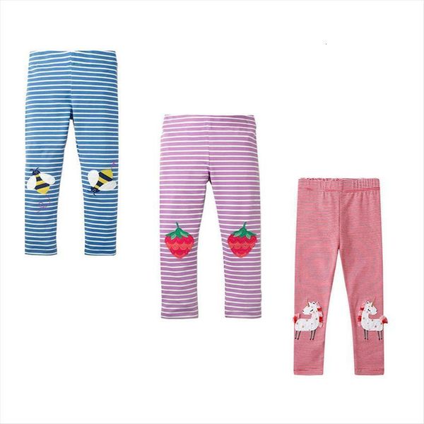 

3pcs leggings wholesale animal applique baby girls for kids clothes cotton unicorn children pencil trousers, Blue