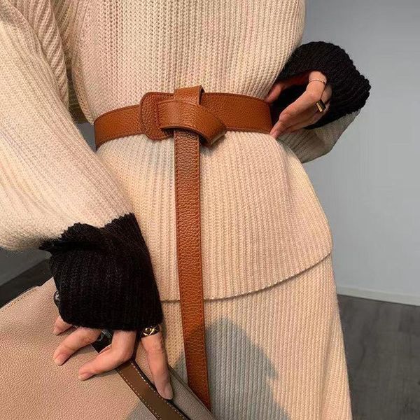 

belts wide corset designer belt for women female tie obi waistband black brown bow leisure ladies wedding dress overcoat