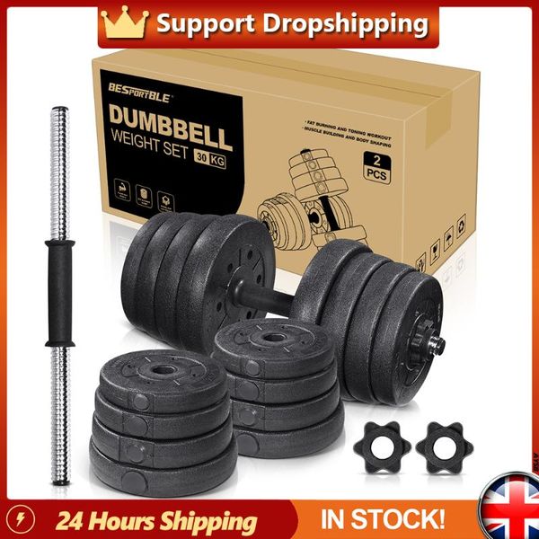 

in stock 22pcs 30kg weight dumbbell set fitness desmontable arm muscle trainer ejercicio domÃ©stico para entrenamiento corporal dumbbells