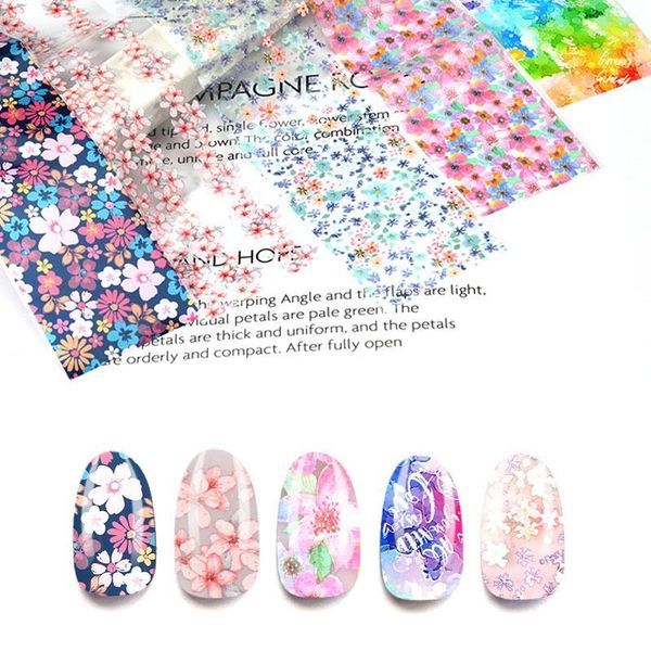 

butterfly nail sticker art flower film transfer slider color1, Black