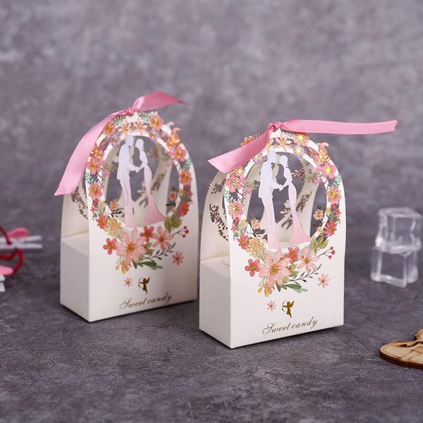 

gift wrap 5 / 10pcs bridal candy gum flower small box wedding party boxes for your discount decoration goods