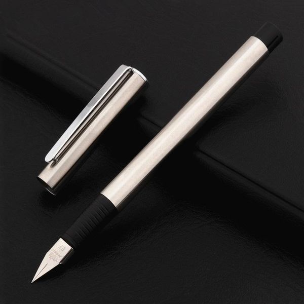 

fountain pens jinhao 65 silver colors business office pen student school stationery supplies ink calligraphy