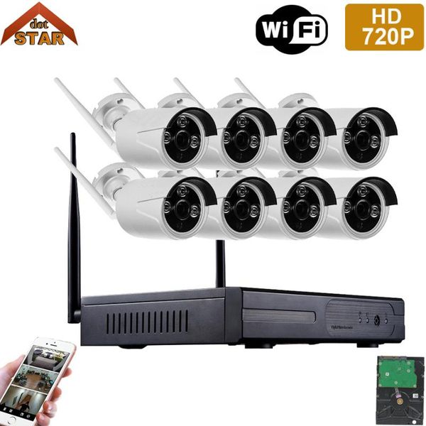 

stardot 8ch cctv system wireless 720p nvr 8pcs ir outdoor p2p wifi ip security camera surveillance kit systems