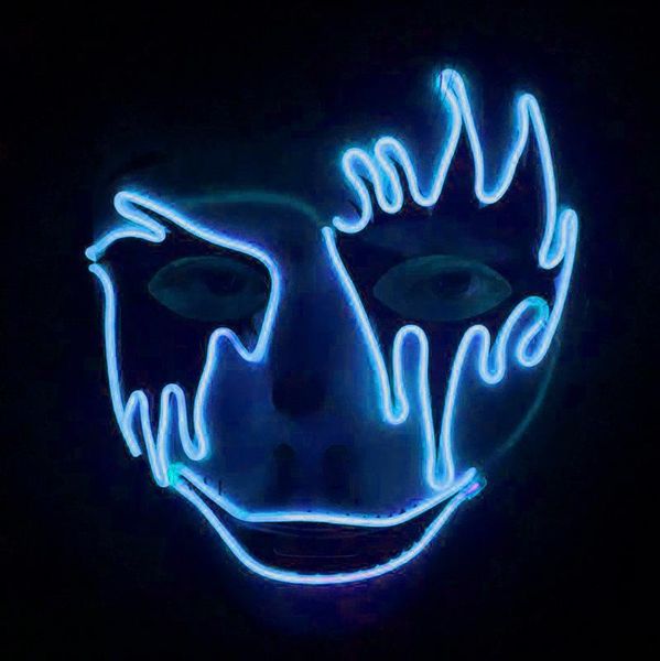 

party masks halloween mask led light ghost dance step flash death horror stage luminous