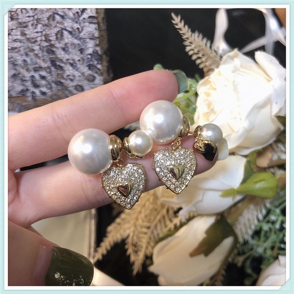 

2021 womens earings jewelry luxurys designers earrings brands gold ear studs pearl 925 sterling ring des boucles d'oreilles 21042201dq, Golden;silver