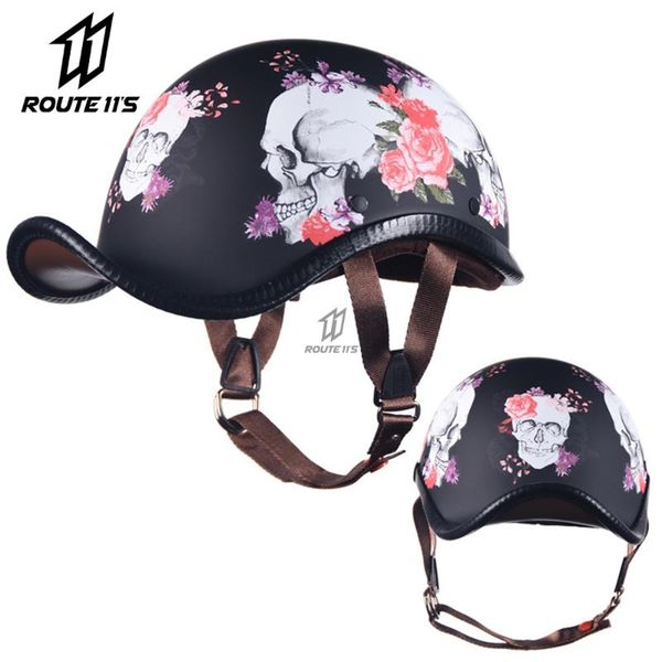 

motorcycle helmets helmet vintage retro half motocross capacete open face casco moto motorbike racing riding men