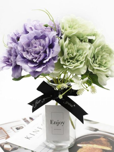 

decorative flowers & wreaths 1pc artificial peony for wedding parties flower arrangement durable exquisite home decorations