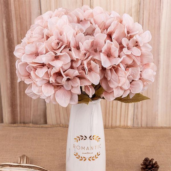 

artificial flowers hydrangea branch home wedding decor autum silk plastic flower fake party room decoration decorative & wreath