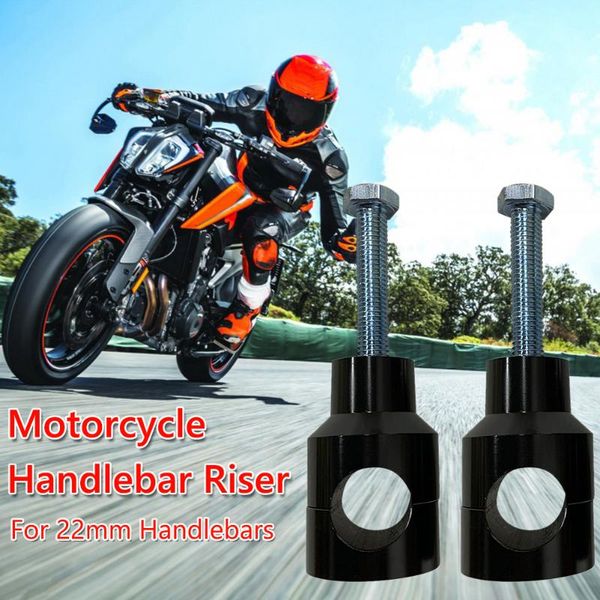 

aluminum motorcycle handlebar risers round for 7/8 inch 22mm handlebars universal bars clamp handle bar