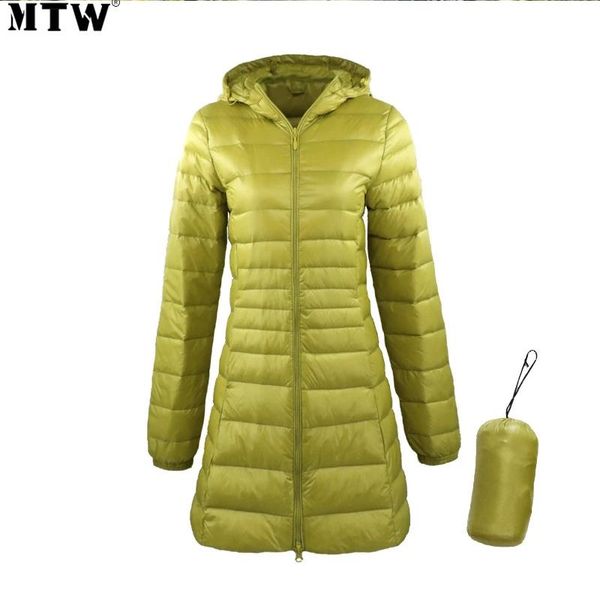 

women's down & parkas 2021 women white duck jacket coats ladies autumn winter ultra light long sleeve hooded plus size, Black
