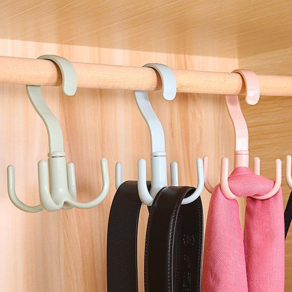 

hangers & racks rotatable four-claw hook multifunctional scarf nonslip drying rack for bathroom household common balcony wardrobe hanger