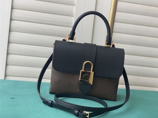 

original style women genuine leather totes locky bb presbyopia lock postman bag portable female handbag shoulder bags handbags