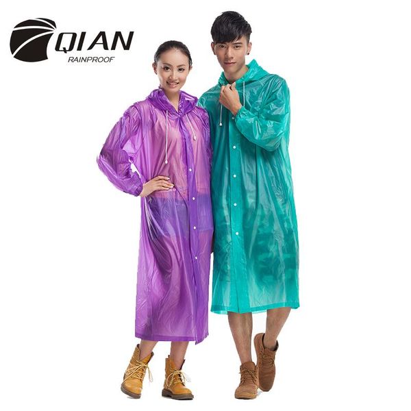 

raincoats 2021 pvc translucent environment safety outdoor travel waterproof raincoat with hood over knee length
