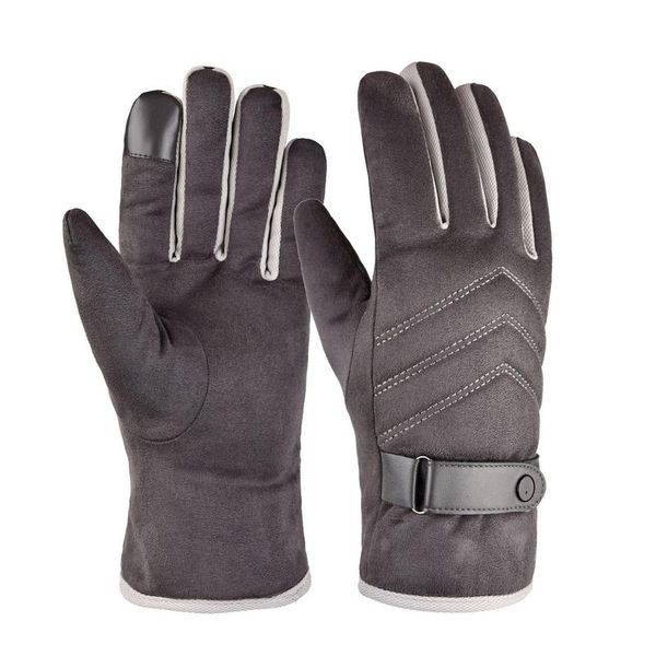 

cycling gloves muntjac winter warm riding waterproof touch screen men outdoor sports women for autumn, Black