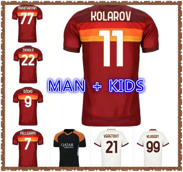 

thailand 2021 dzeko perotti pastore zaniolo soccer jersey totti 20 21 football kit shirt de rossi as maillot foot, Black;yellow